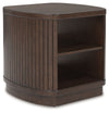 Korestone - Square End Table - Dark Brown