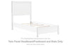 Binterglen - Twin Panel Headboard/Footboard and Slats - White