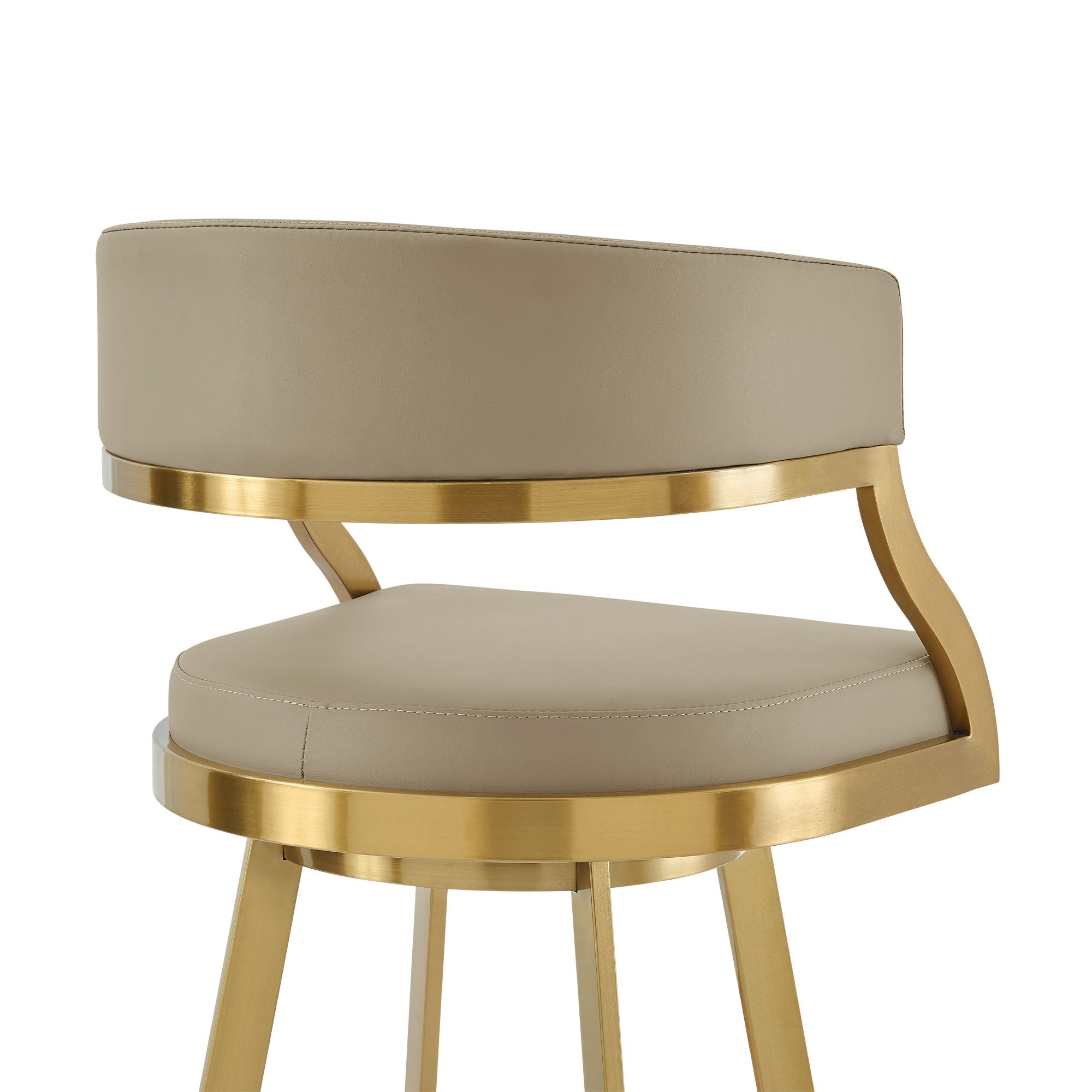 Saturn - Swivel Stool - Gold Legs