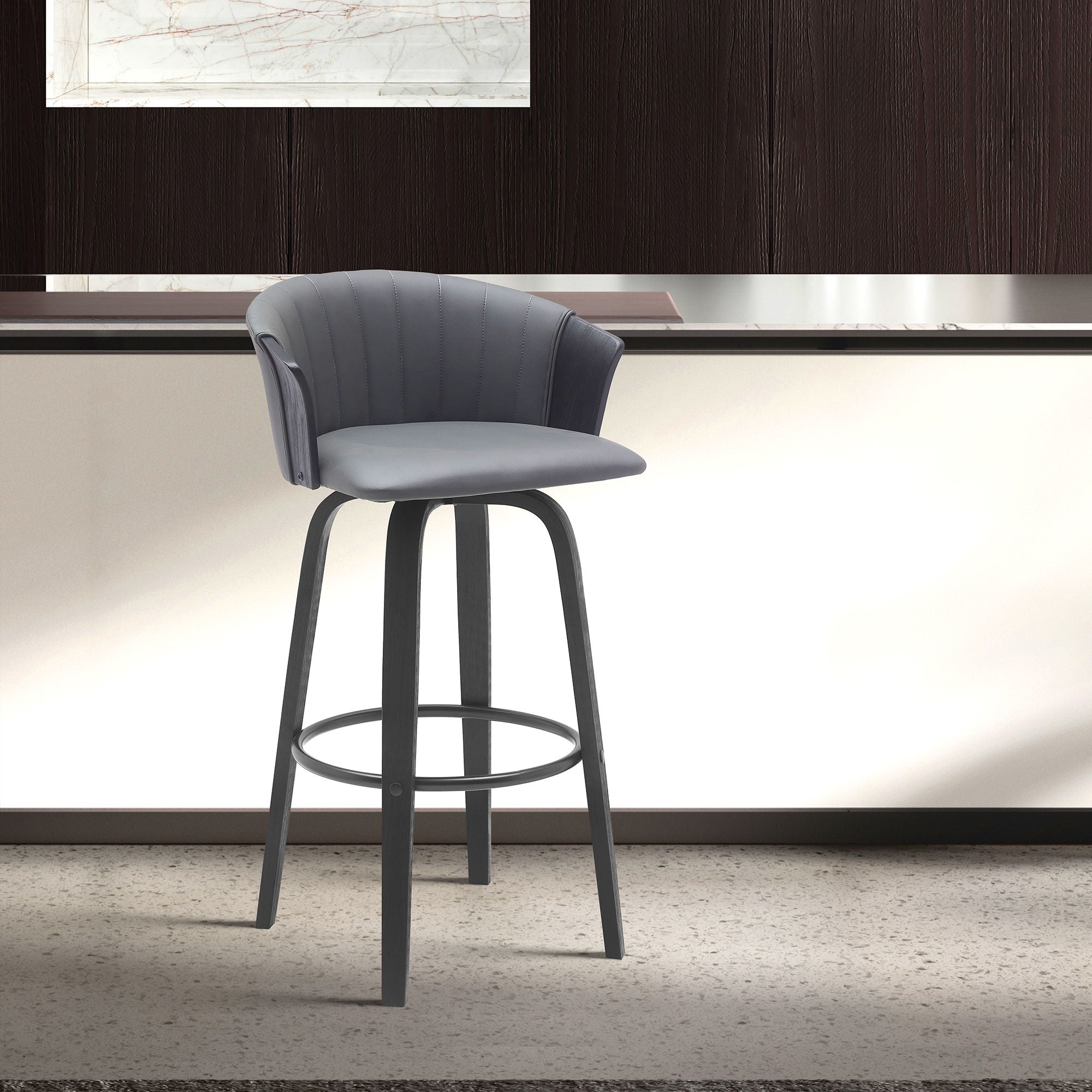 Diana - Swivel Wood Stool