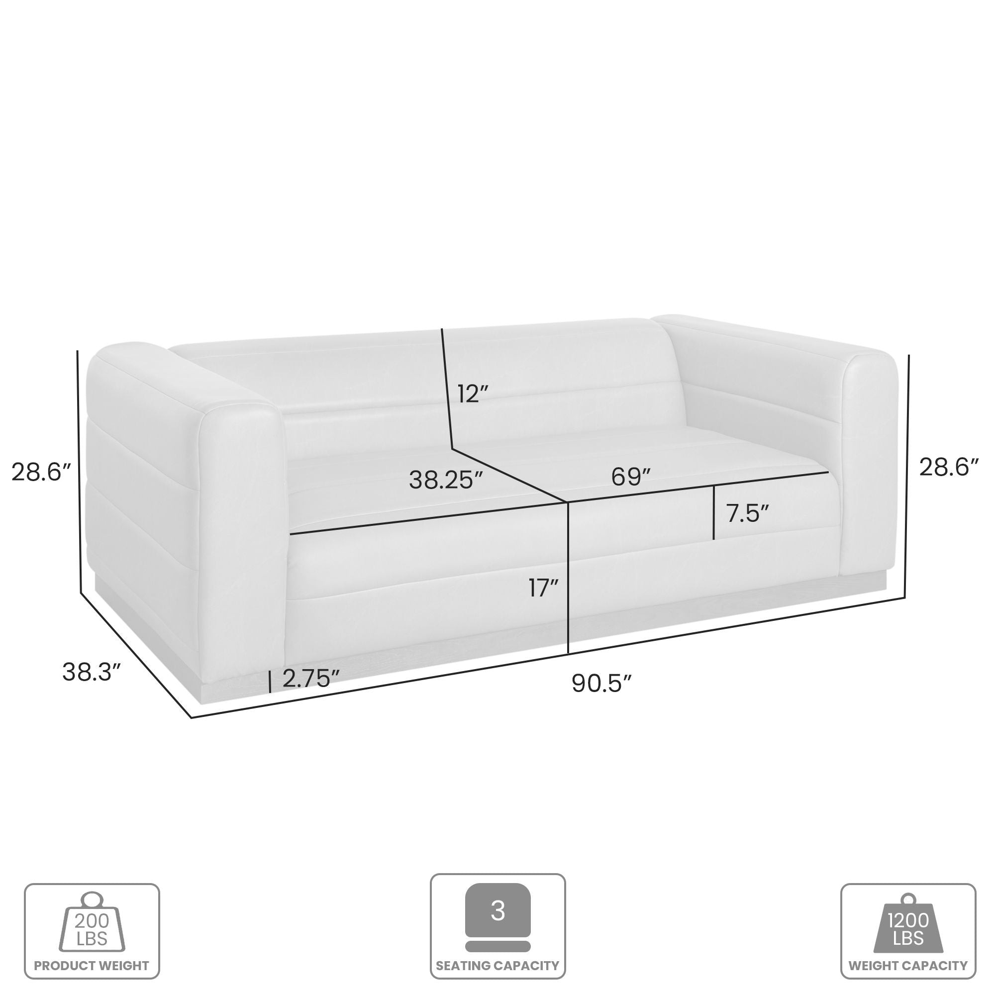 Brea - 3-Seater Sofa