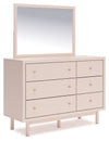 Wistenpine - Dresser And Mirror - Blush