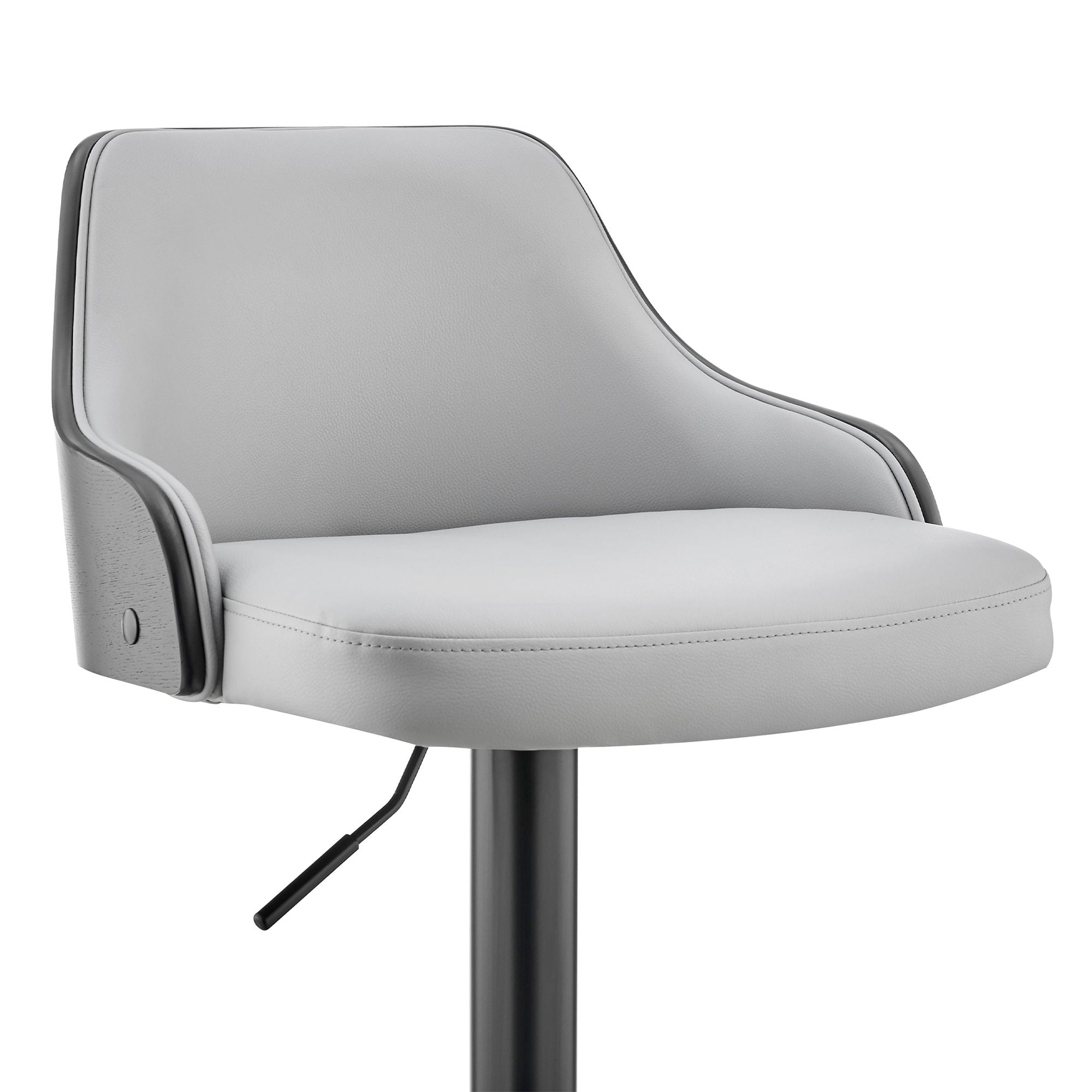 Asher - Adjustable Bar Stool - Gray / Black