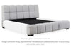 Grendusk - King/California King Upholstered Headboard/Footboard/Bunkie Board - Light Gray