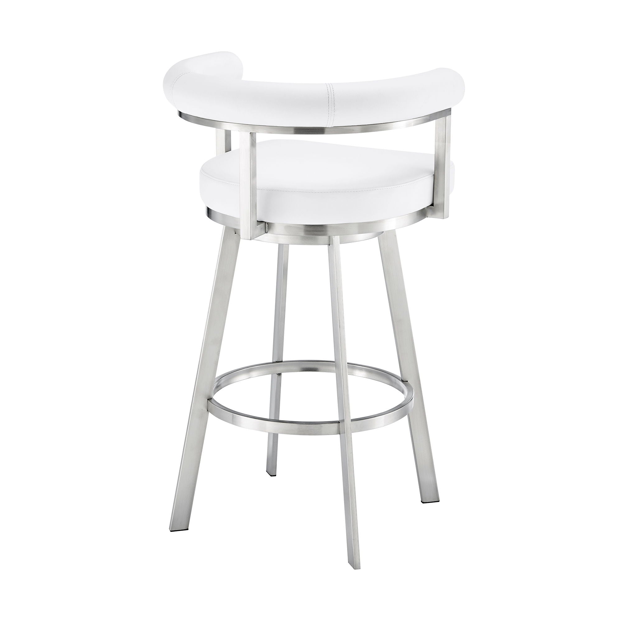 Nolagam - Swivel Bar Stool - Brushed Stainless Steel