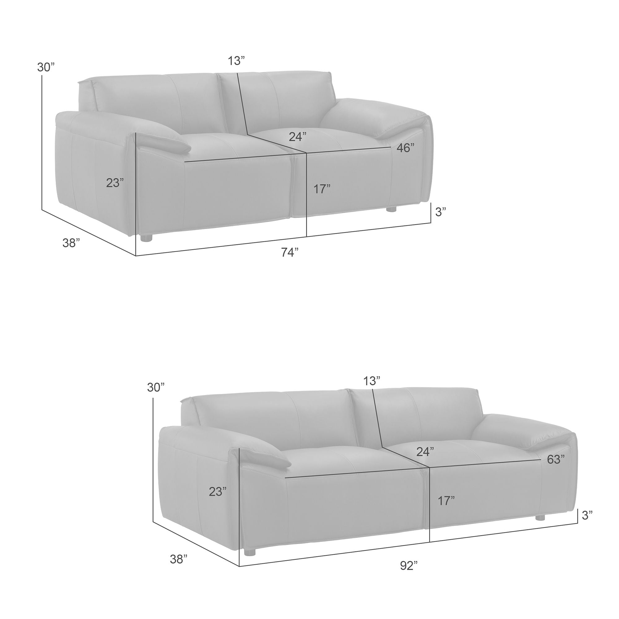 Tanner - 2-Piece Living Room Set (Sofa & Loveseat)