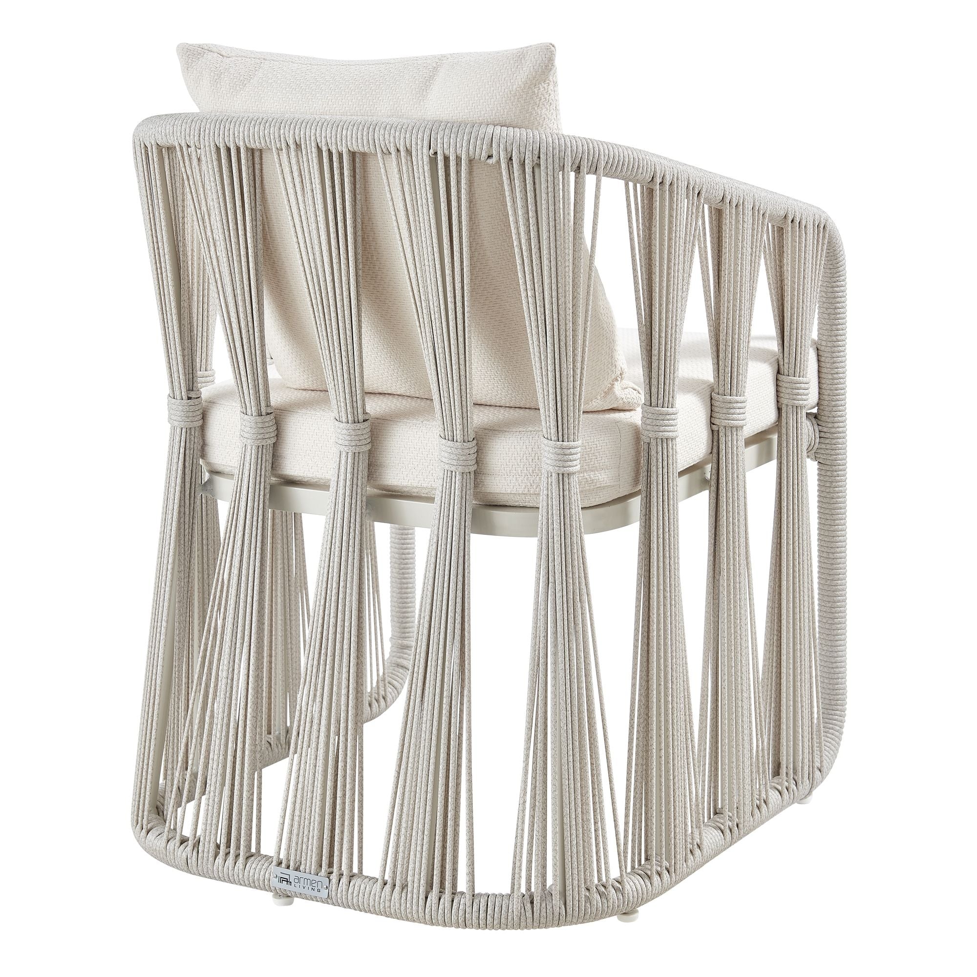 Breeze - Powder Coated Rectangle Metal Outdoor Dining Set With Cushions