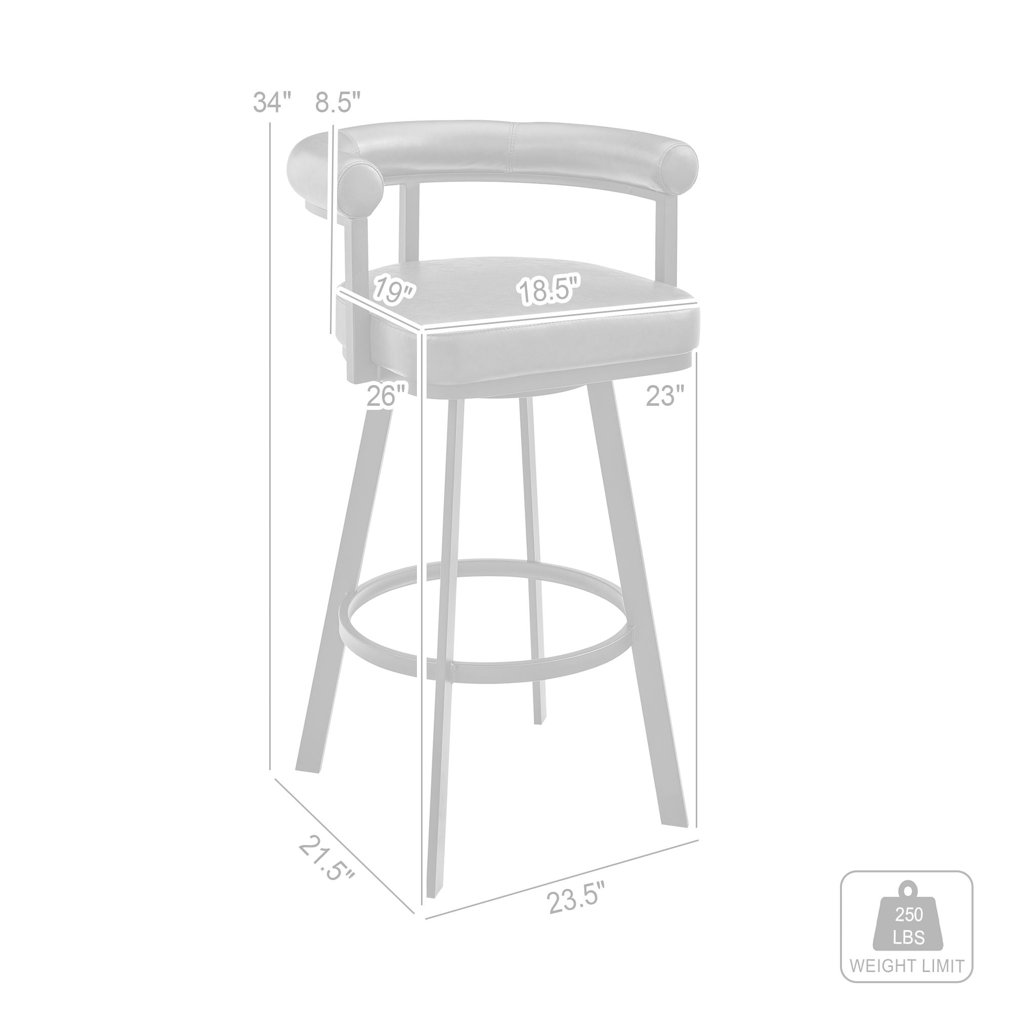 Nolagam - Swivel Bar Stool - Black Metal
