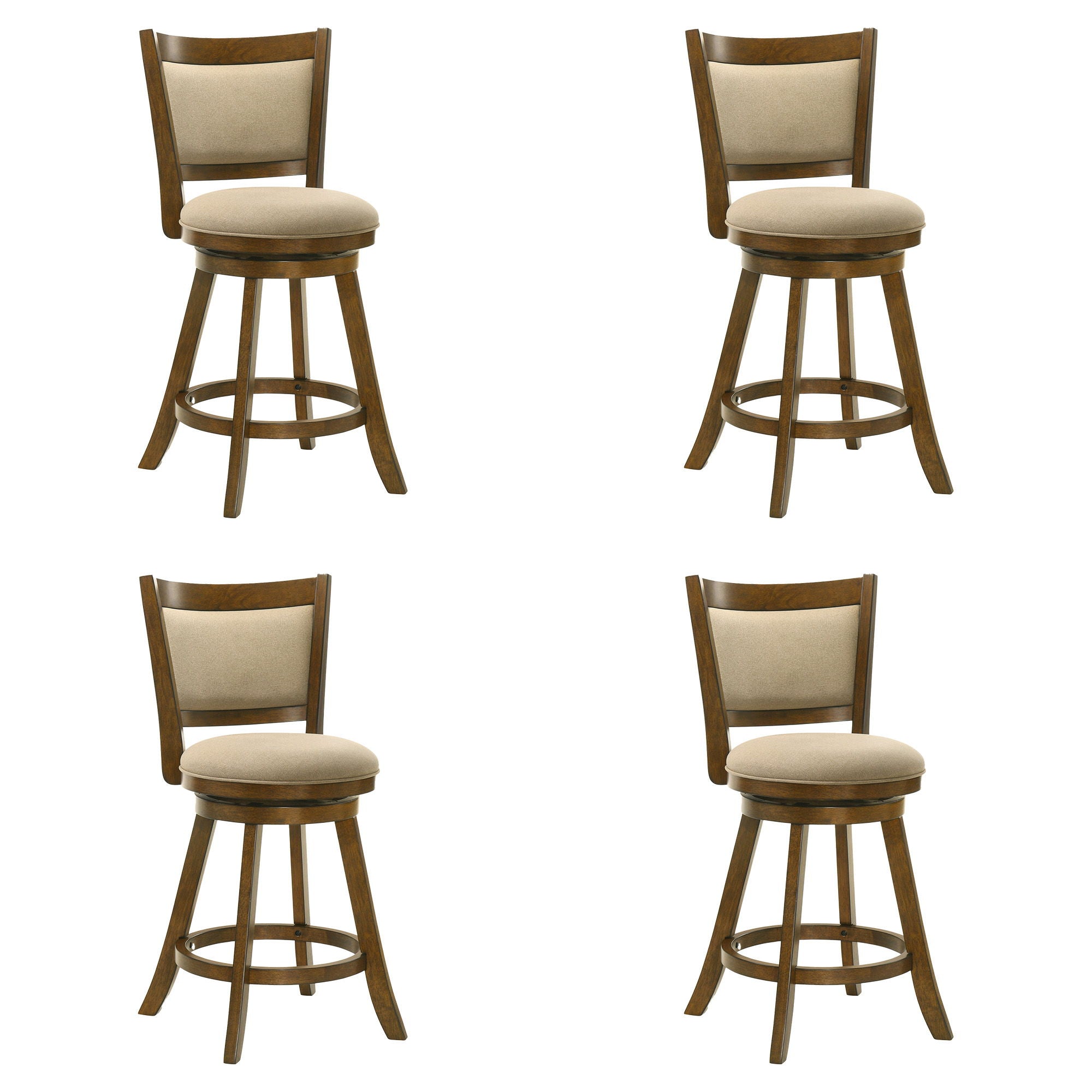 Aiden - Modern Farmhouse Swivel Wood Counter Height Kitchen Bar Stool