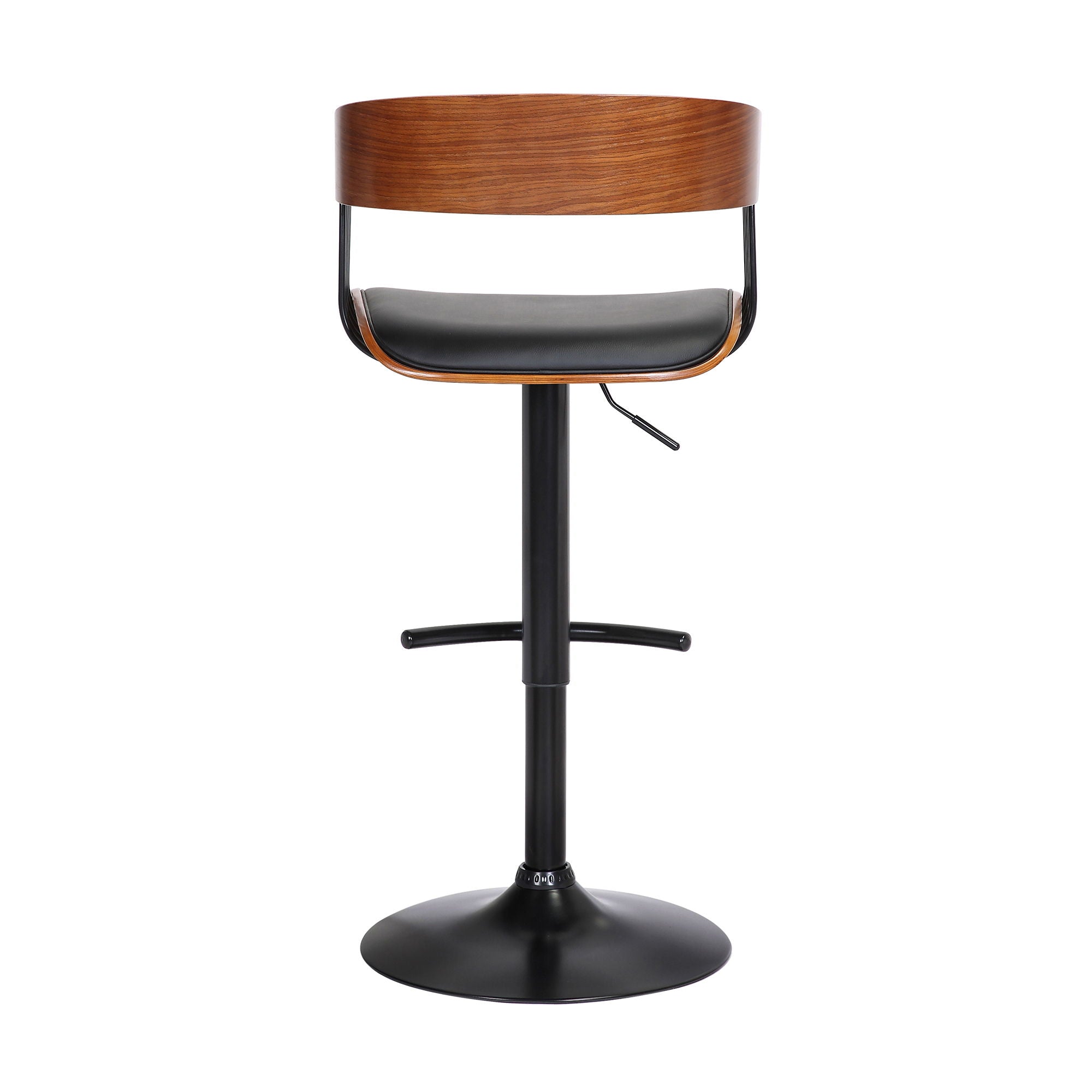 Larisa - Adjustable Walnut Wood Bar Stool