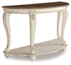 Realyn - Sofa Table - White / Brown