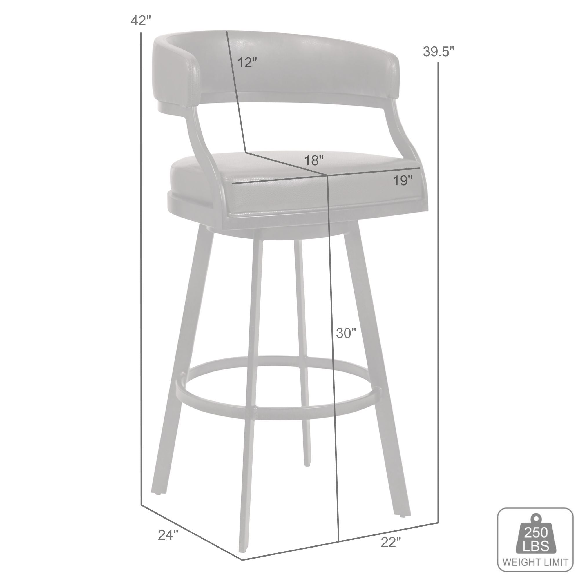 Saturn - 30" Bar Height Barstool - Auburn Bay And Brown Faux Leather