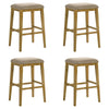 Jane - Contemporary Transitional Wood Bar Height Kitchen Bar Stool