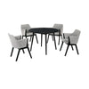 Arcadia And Renzo - 5 Piece Dining Set - Gray / Black