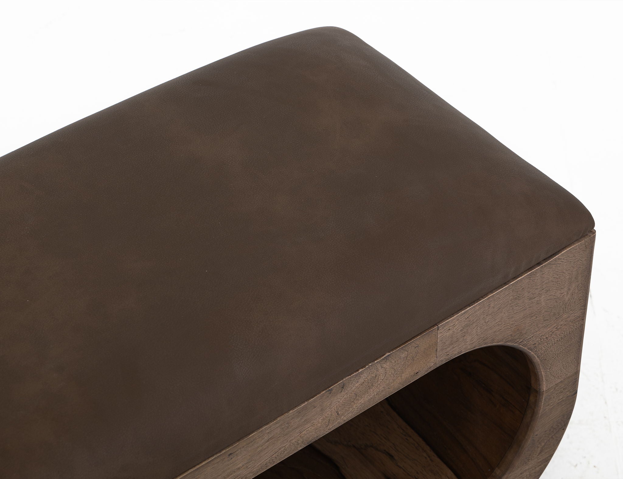 Balam - Wooden Bench With A Cushioned Seat