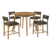 Bennet - 5-Piece Pub Wood Dining Set - Walnut
