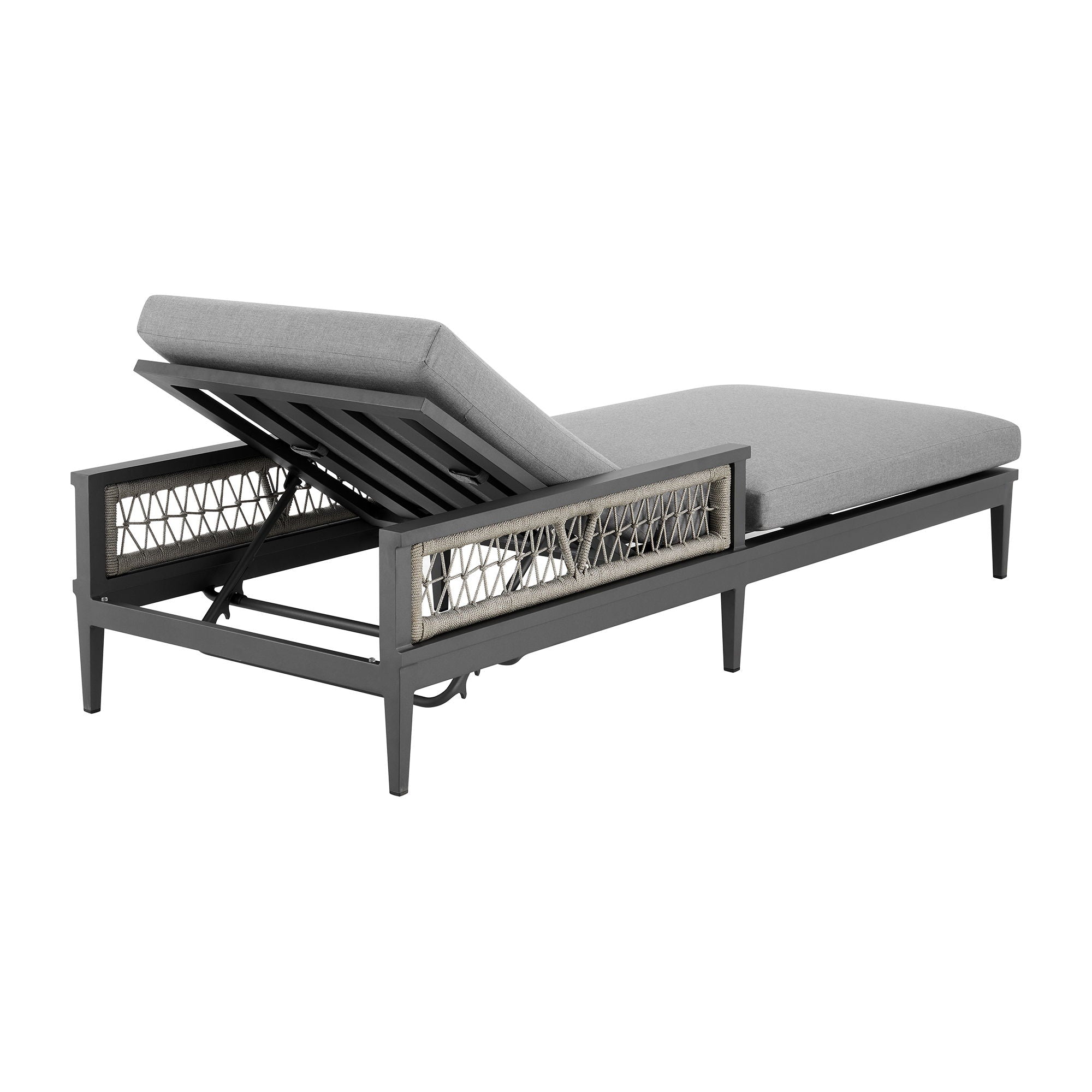 Zella - Outdoor Patio Chaise Lounge Chair - Gray / Earl Gray
