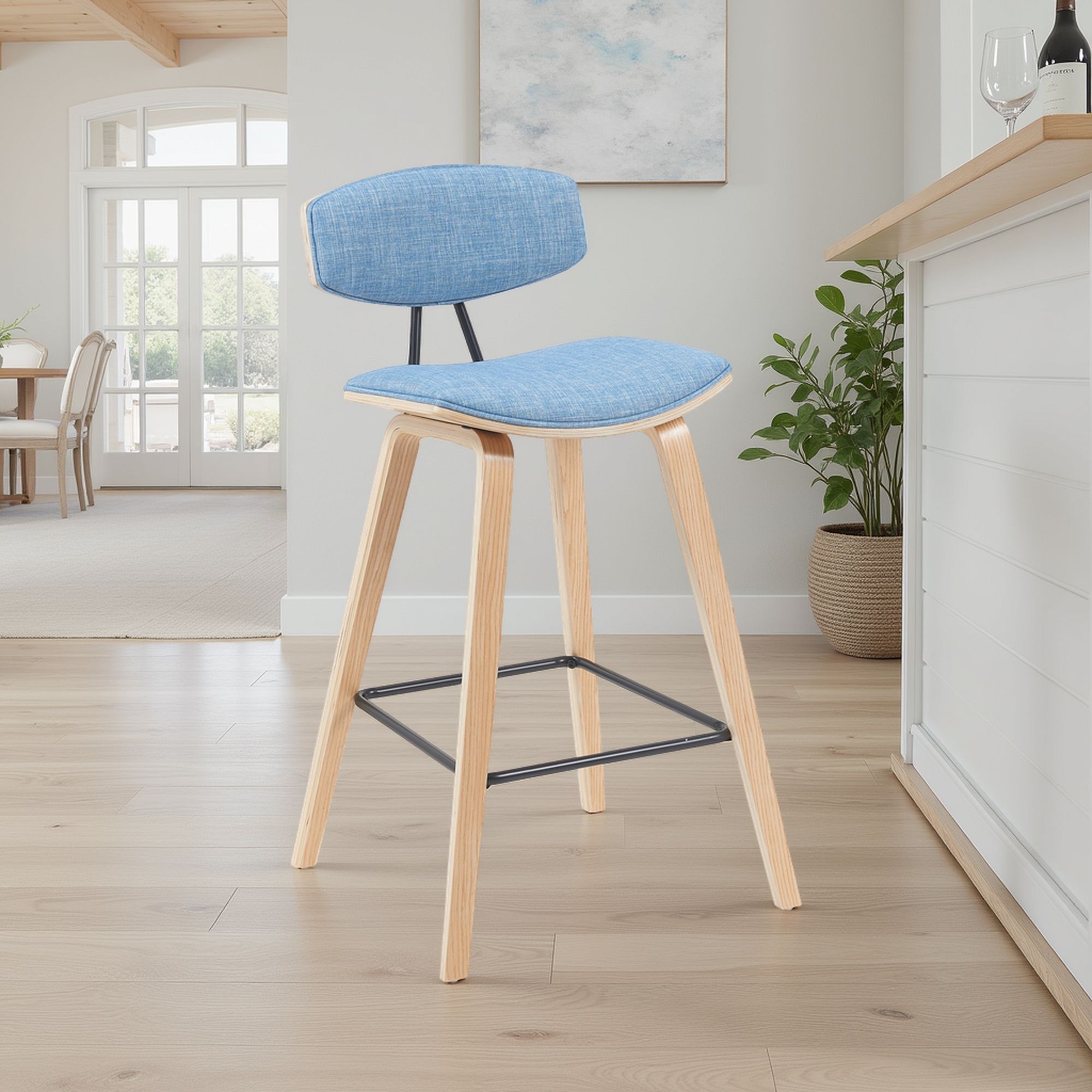 Fox - Swivel Bar Height Stool - Light Brown