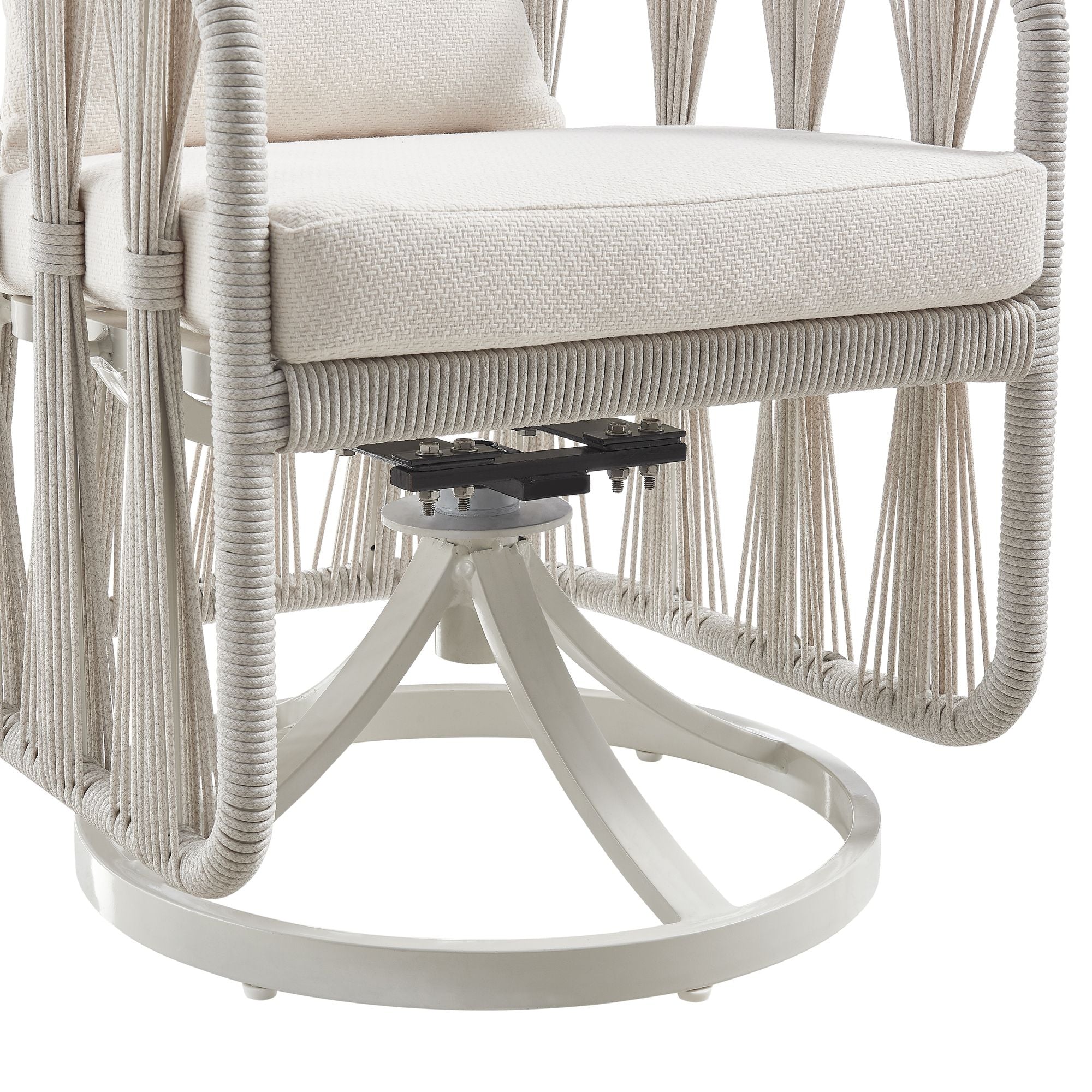 Breeze - Powder Coated Rectangle Metal Outdoor Dining Set With Cushions