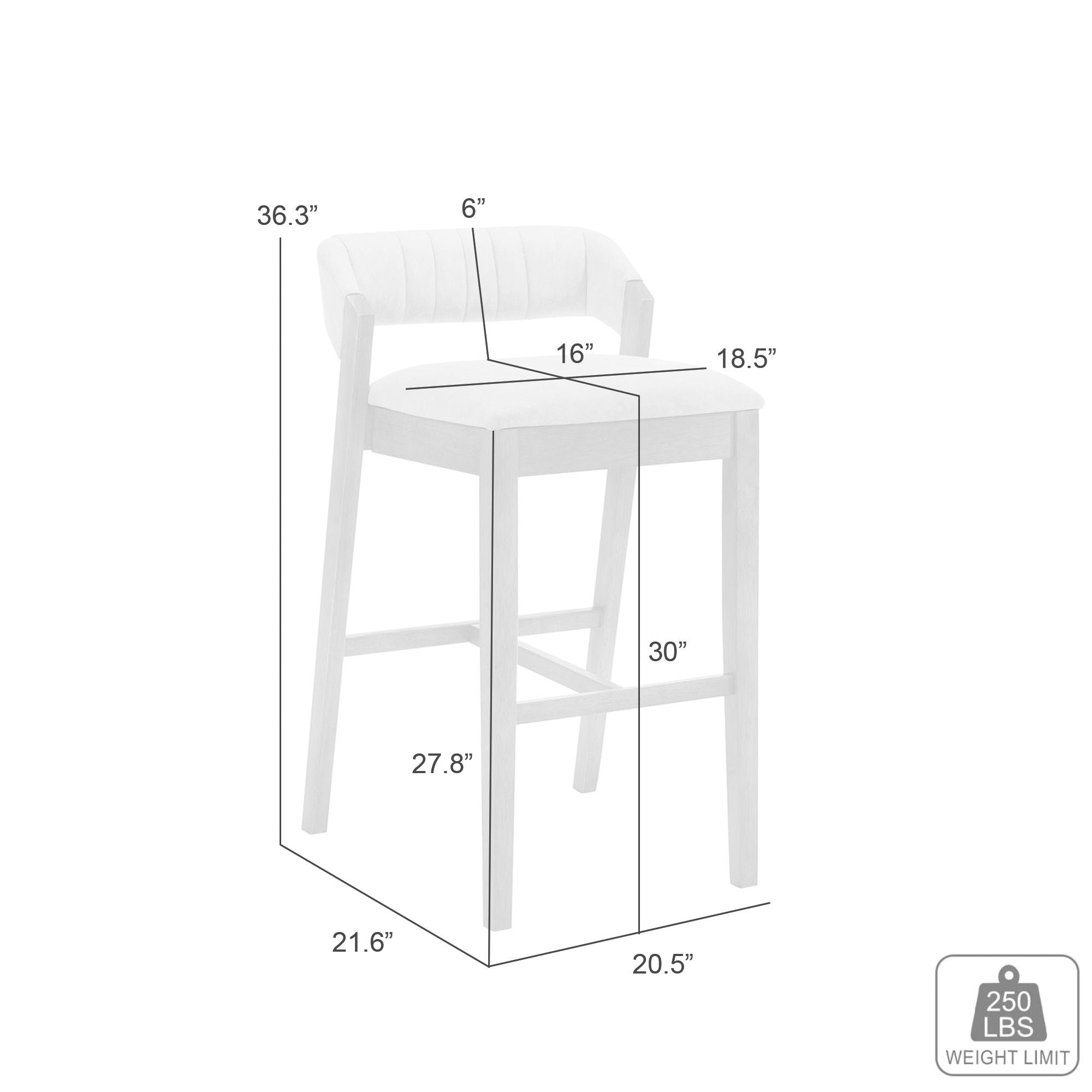 Landyn - 30" Amber Glow Bar Height Rubberwood Barstool