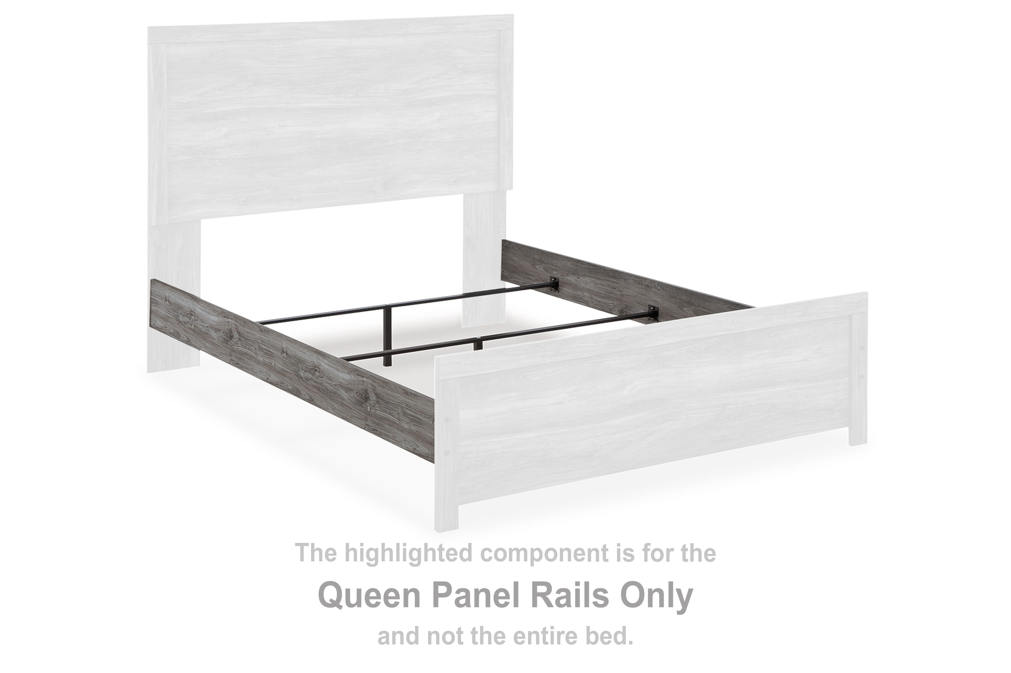 Bronyan - Queen Panel Rails - Dark Gray