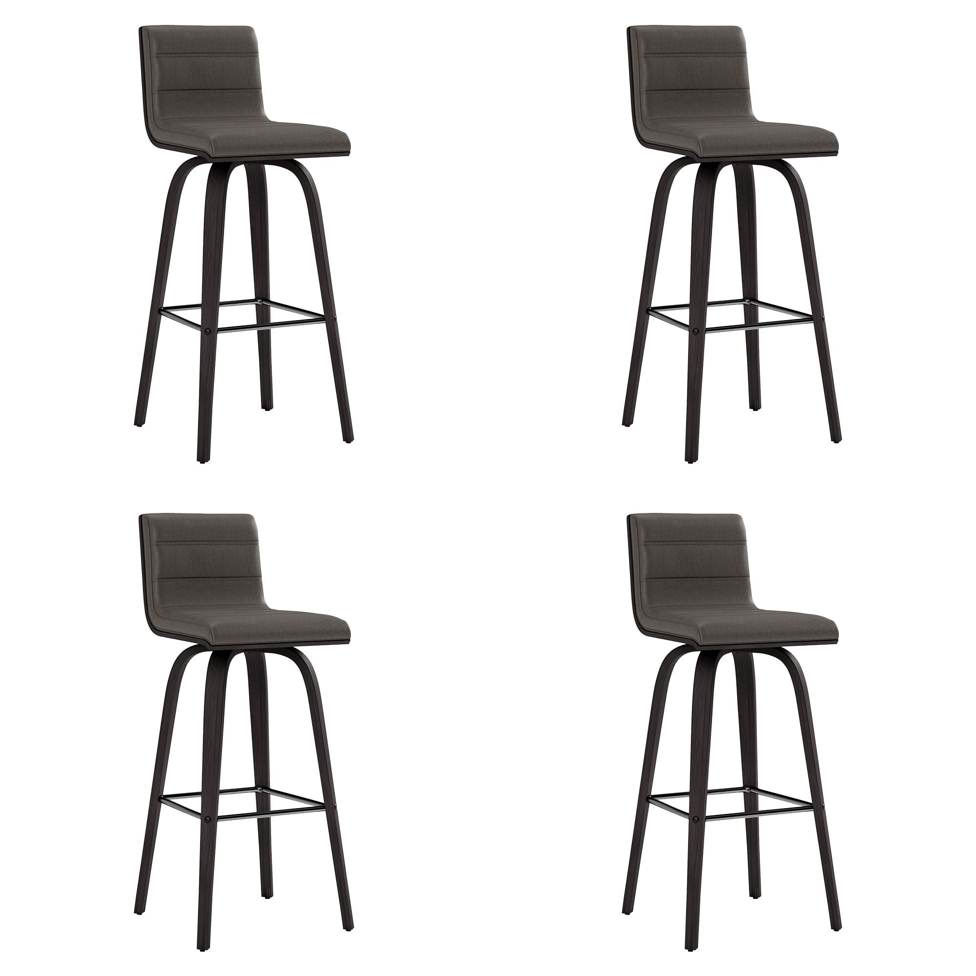 Vienna - 30" Swivel Bar Stool - Black Wood