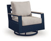 East Beach - Swivel Glider Chair With Cushion - Blue