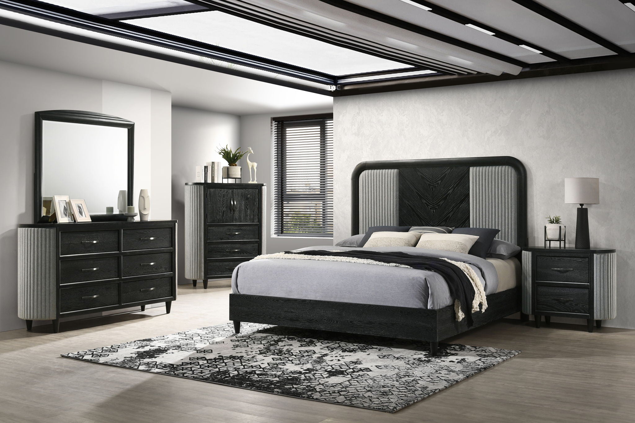 Skyline - 2 Drawer Nightstand - Onyx