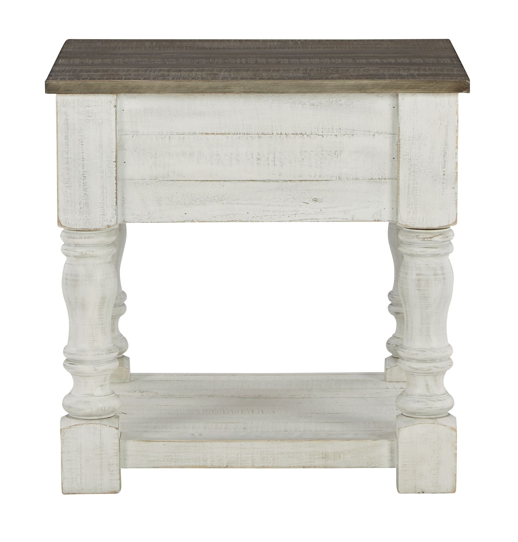 Havalance - Square End Table - White / Gray