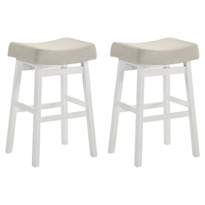 Lenon - Modern Farmhouse Wood Bar Height Kitchen Bar Stool