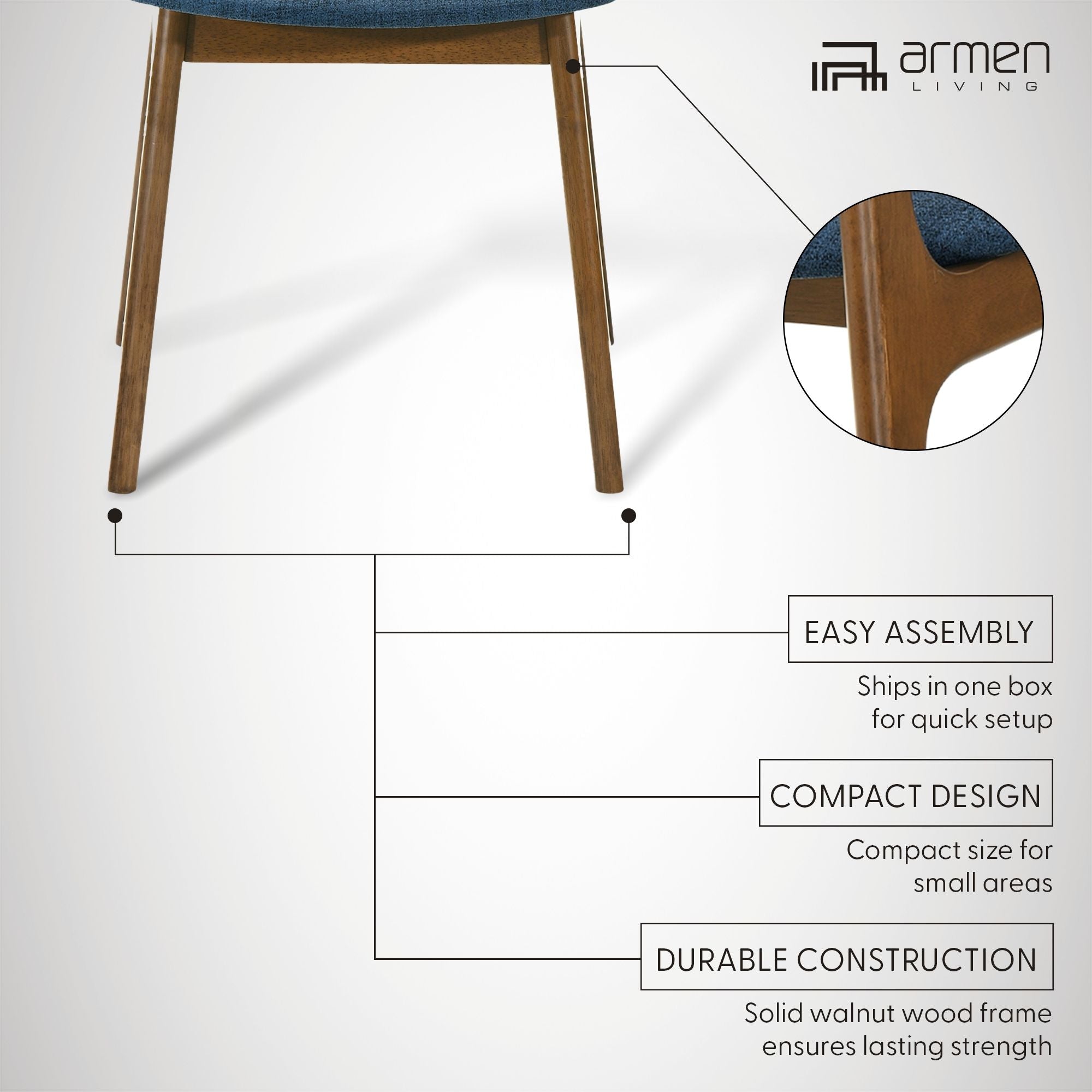 Kalia - Dining Chair With Walnut Frame