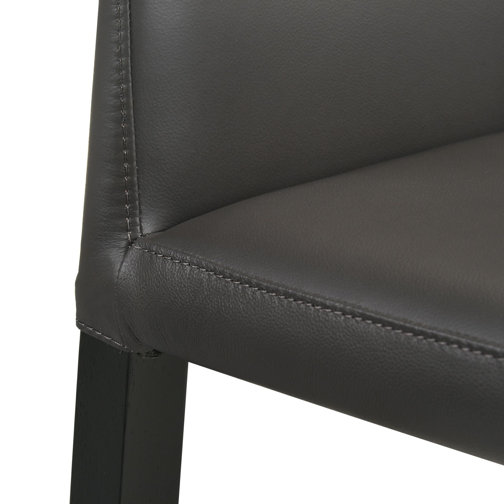 Elyza - Full Back Top Grain Leather Upholstered Wood Dining Chairs (Set of 2)