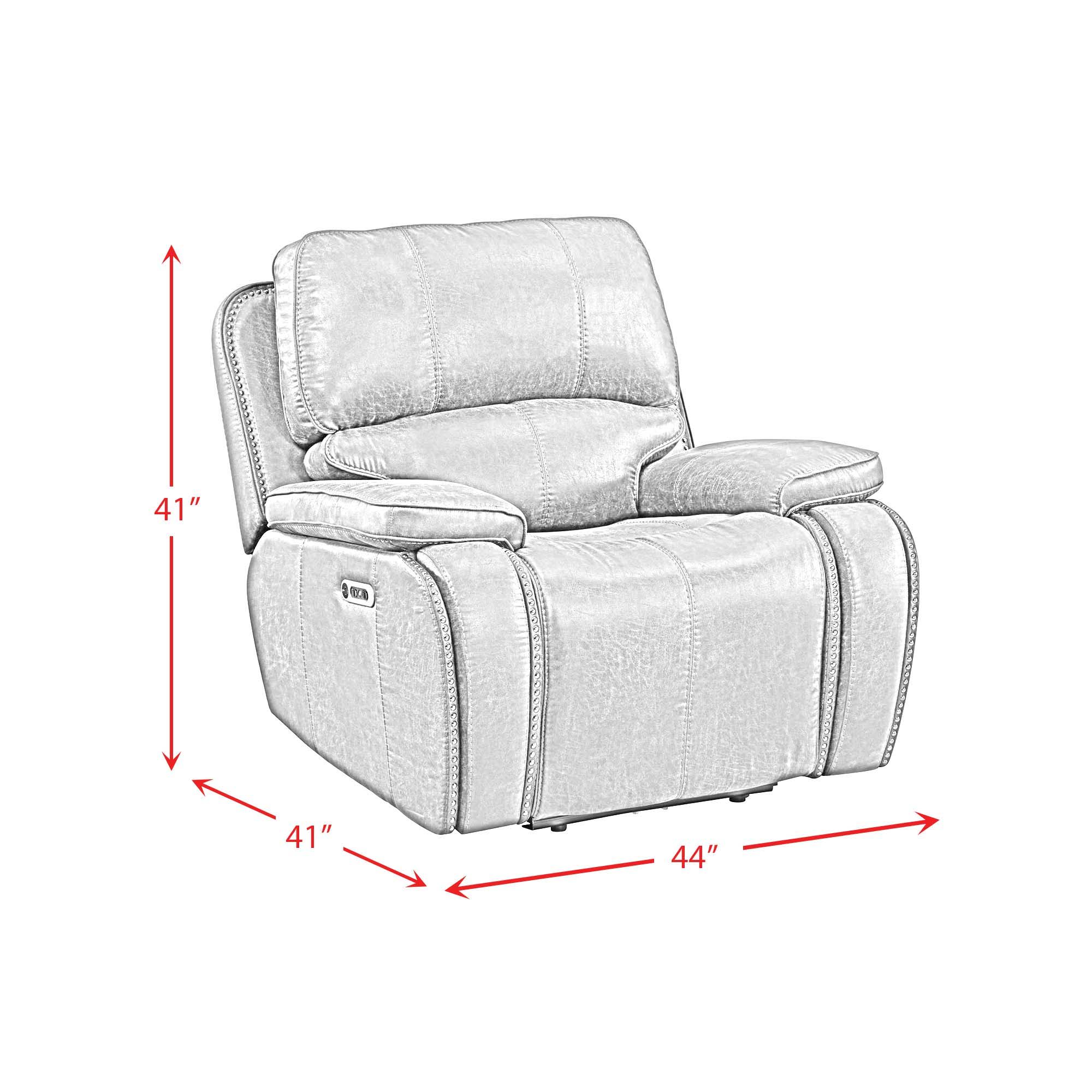 Atlantis - Power Motion Recliner With Power Head Recliner - Heritage Brown