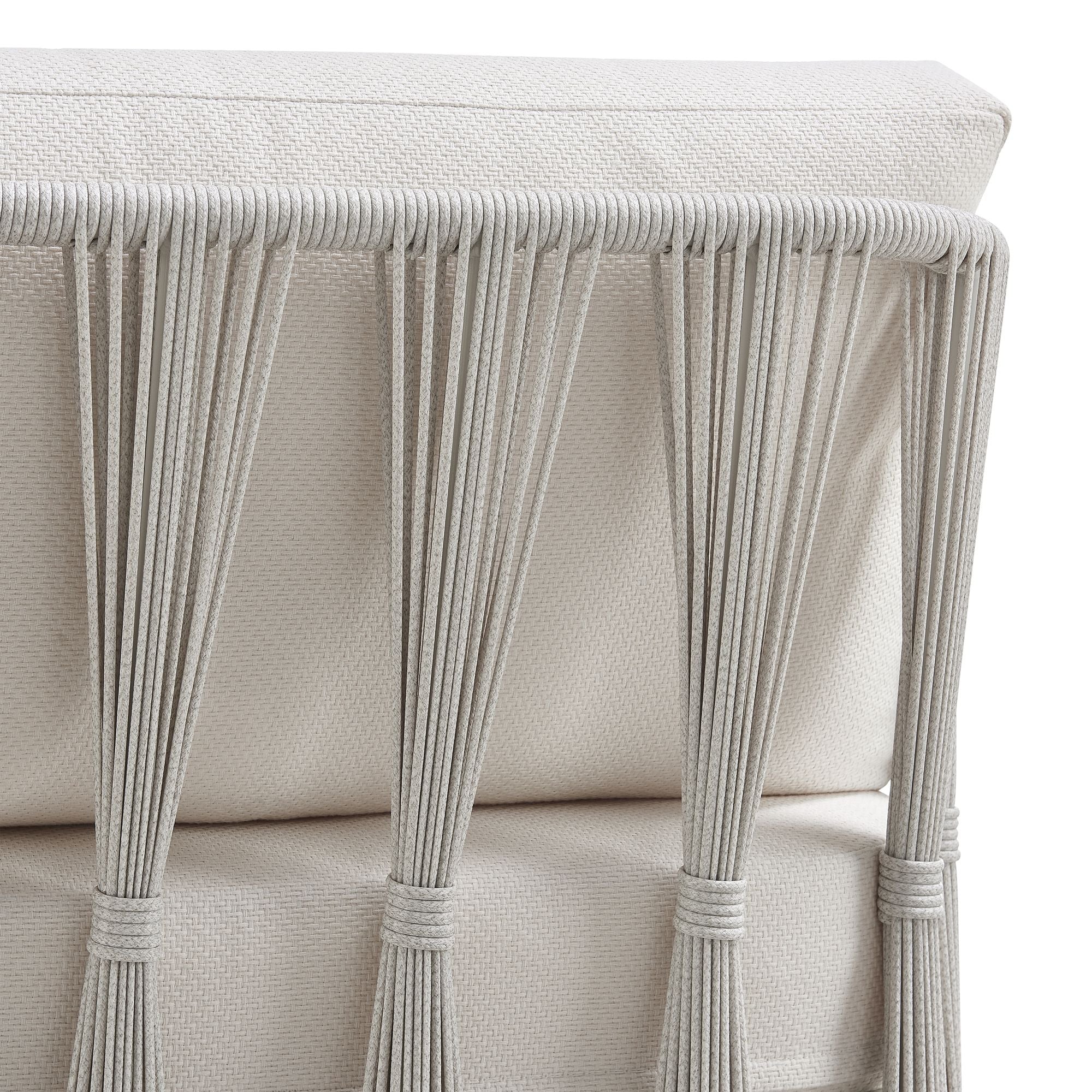 Breeze - Metal Outdoor Sofa With Cushions - Pearl / Cream