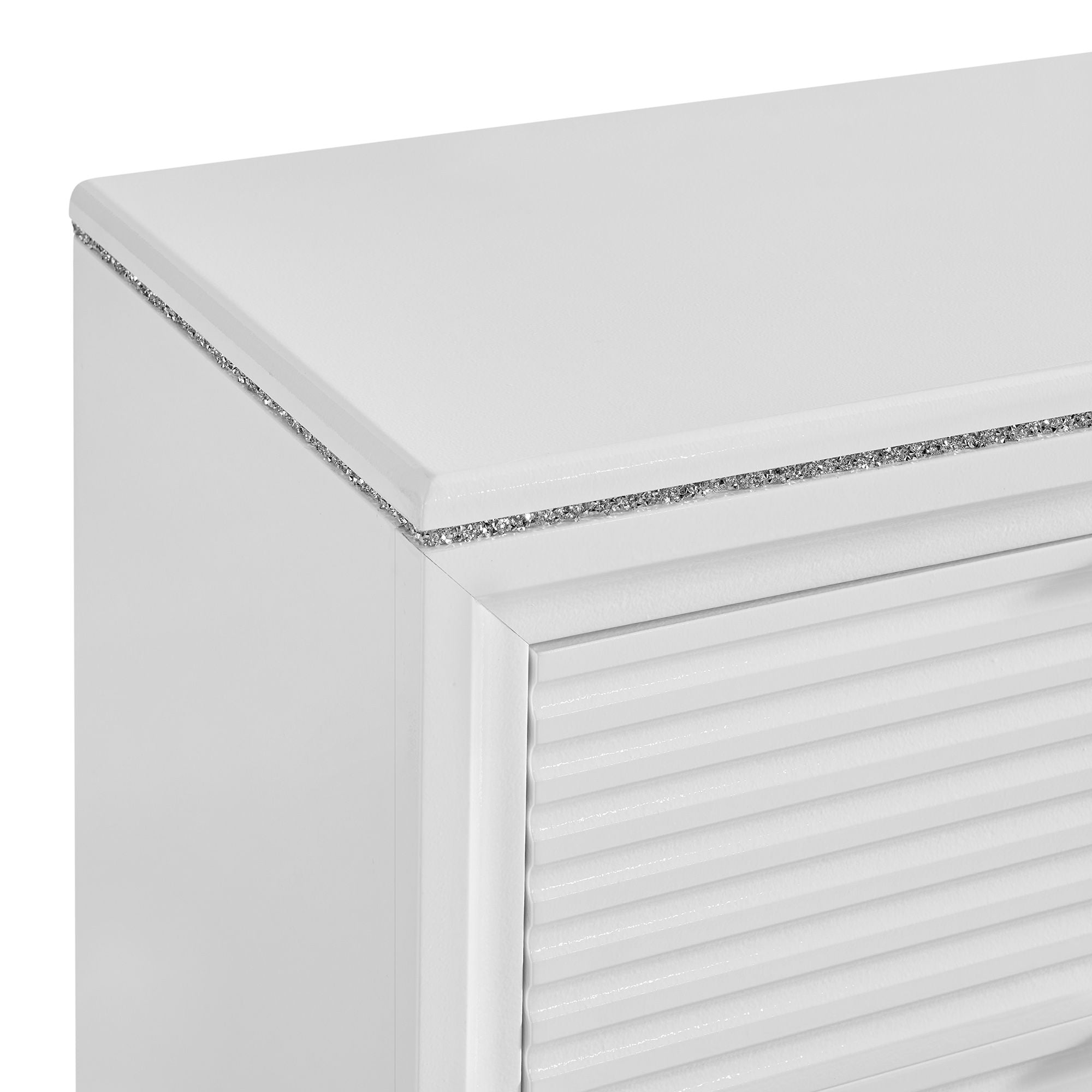 Denmark - 1-Drawer Nightstand With Speaker And USB - White