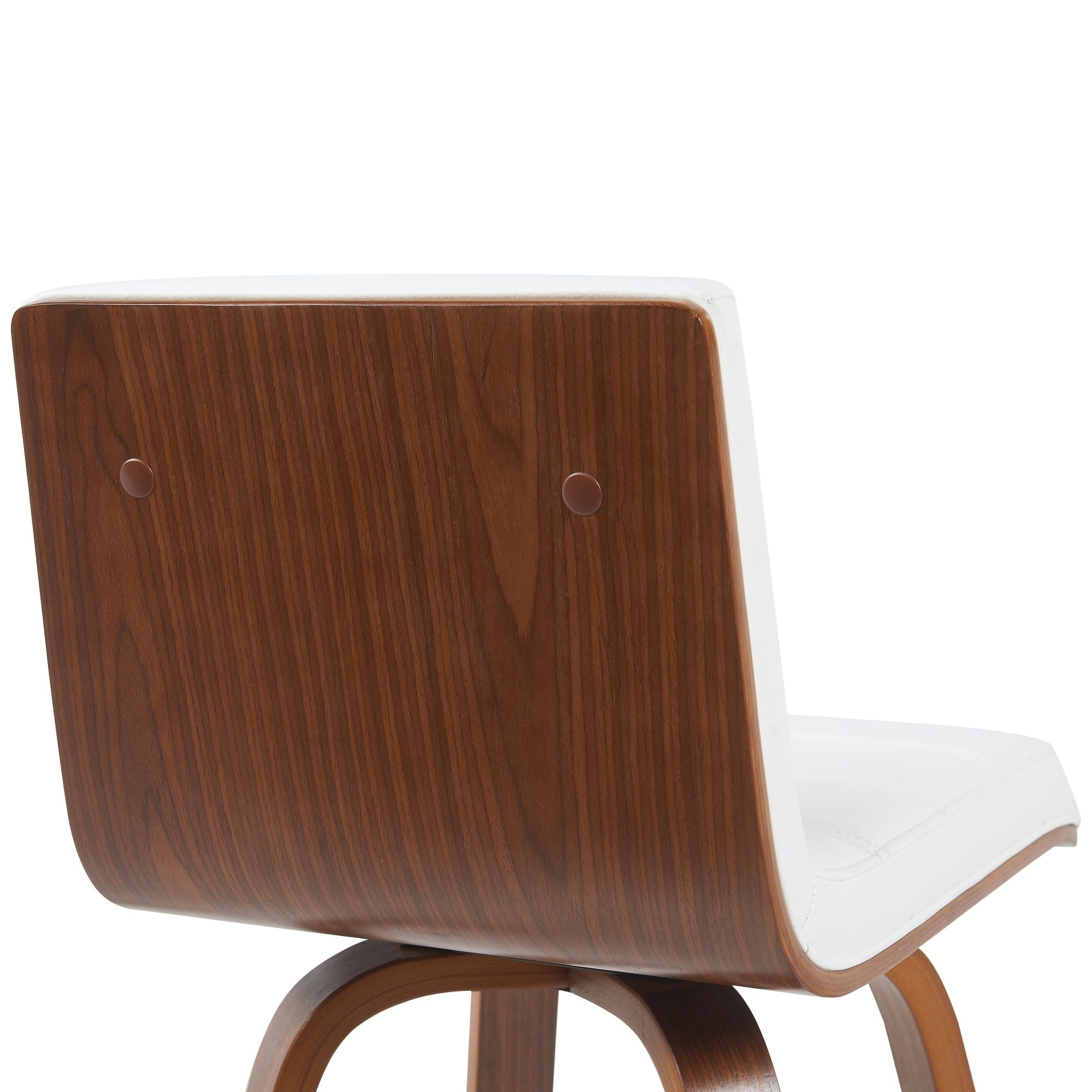 Vienna - Modern Swivel Bar Height Stool - Walnut Finished Wood Frame