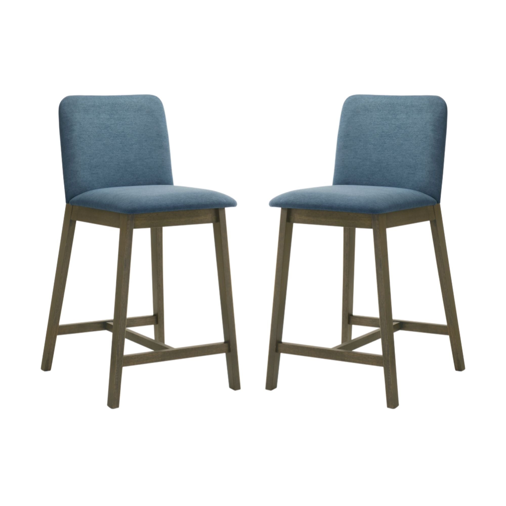 Allin - Upholstered Wood Counter Height Barstool