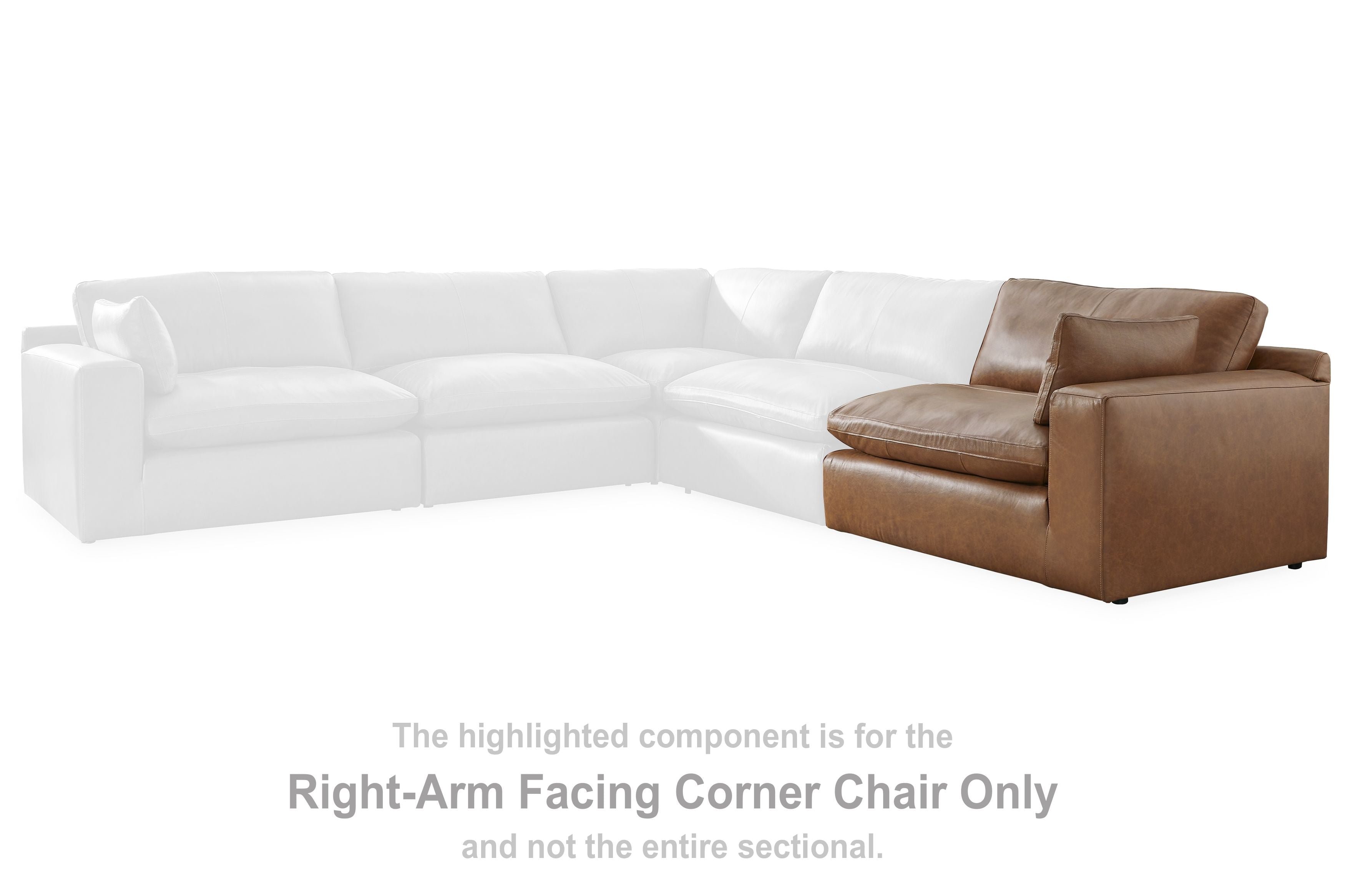 Emilia - Raf Corner Chair - Caramel