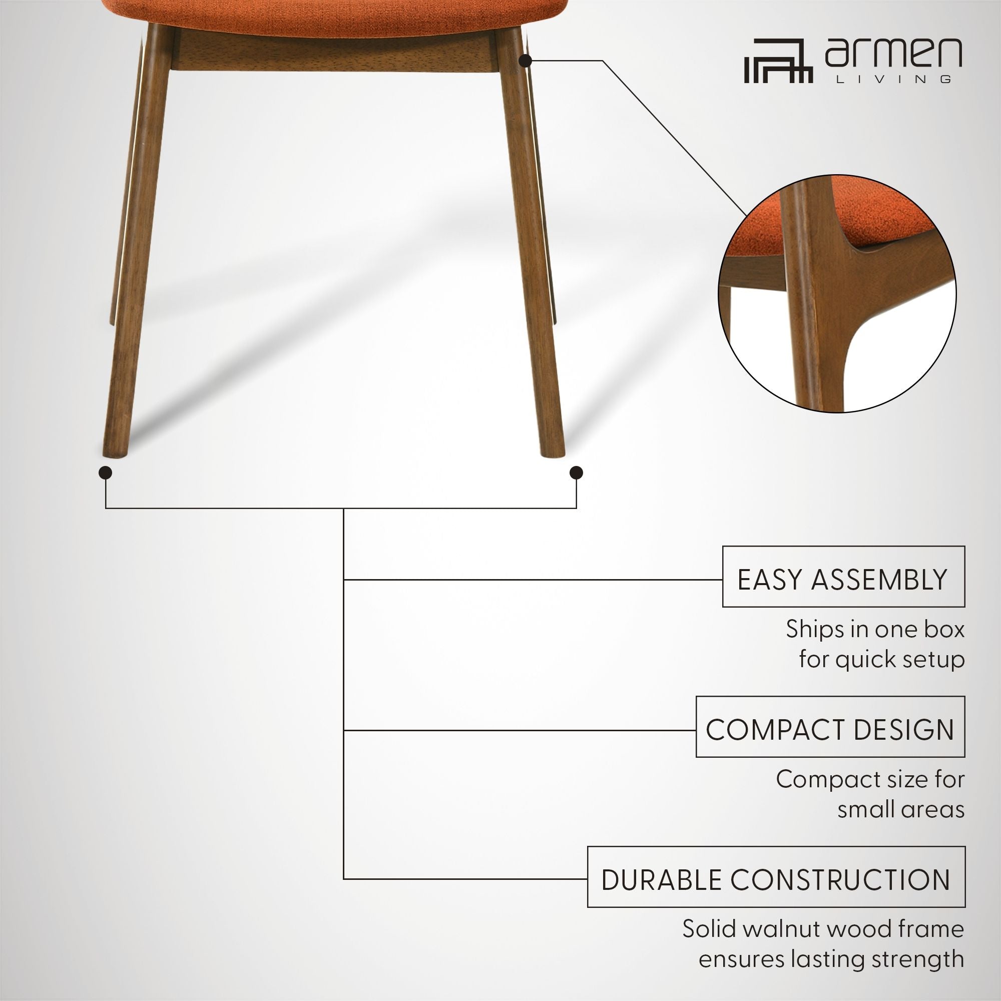 Kalia - Dining Chair With Walnut Frame