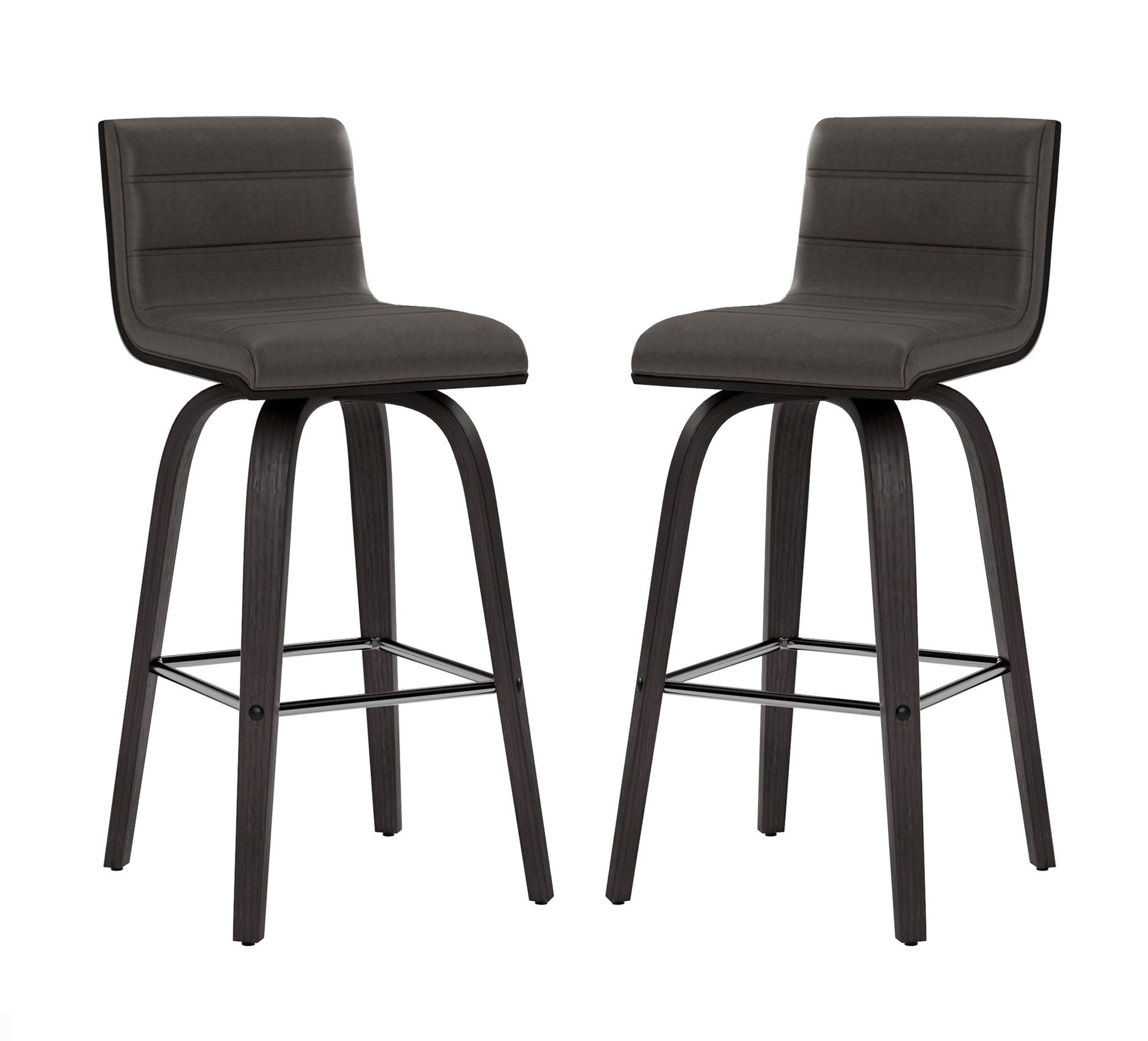 Vienna - 26" Swivel Counter Stool - Black Wood