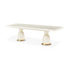 Lisbon - Double Pedestal Dining Table - Silken Matte Cream