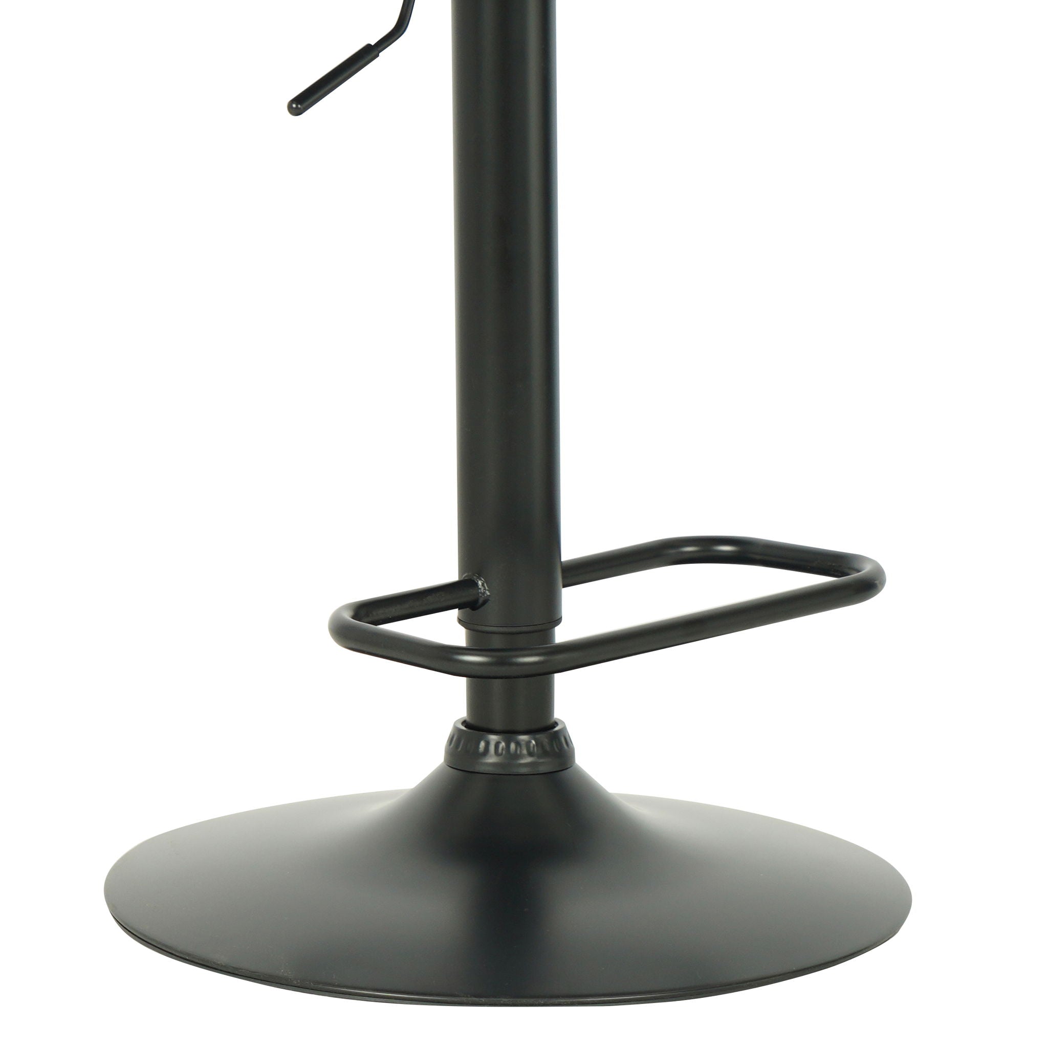 Leland - Adjustable Swivel Curved Back Wood Bar Stool With Faux Leather Seat