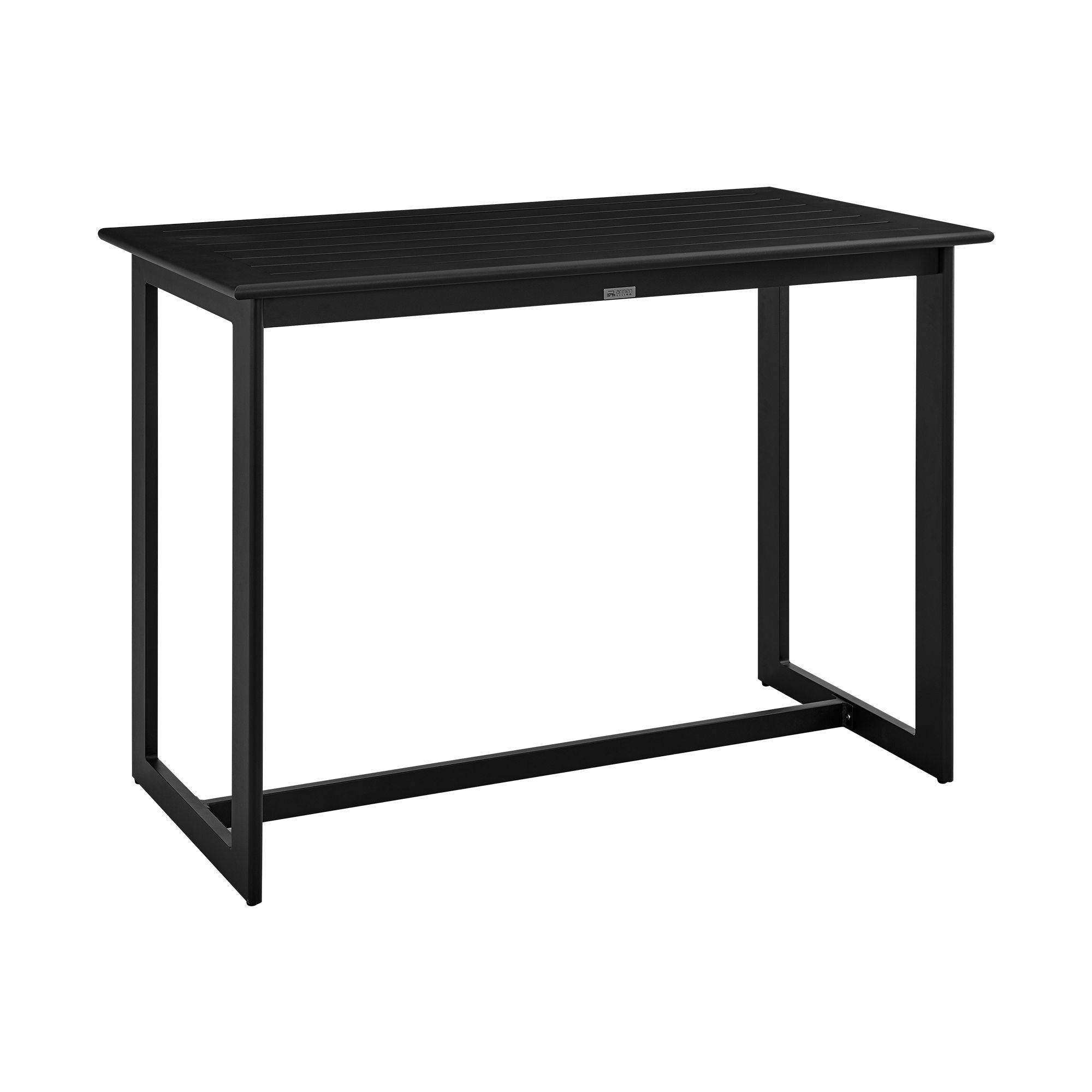 Orlando - Outdoor Patio 5-Piece Bar Table Set In Aluminum With Gray Cushions