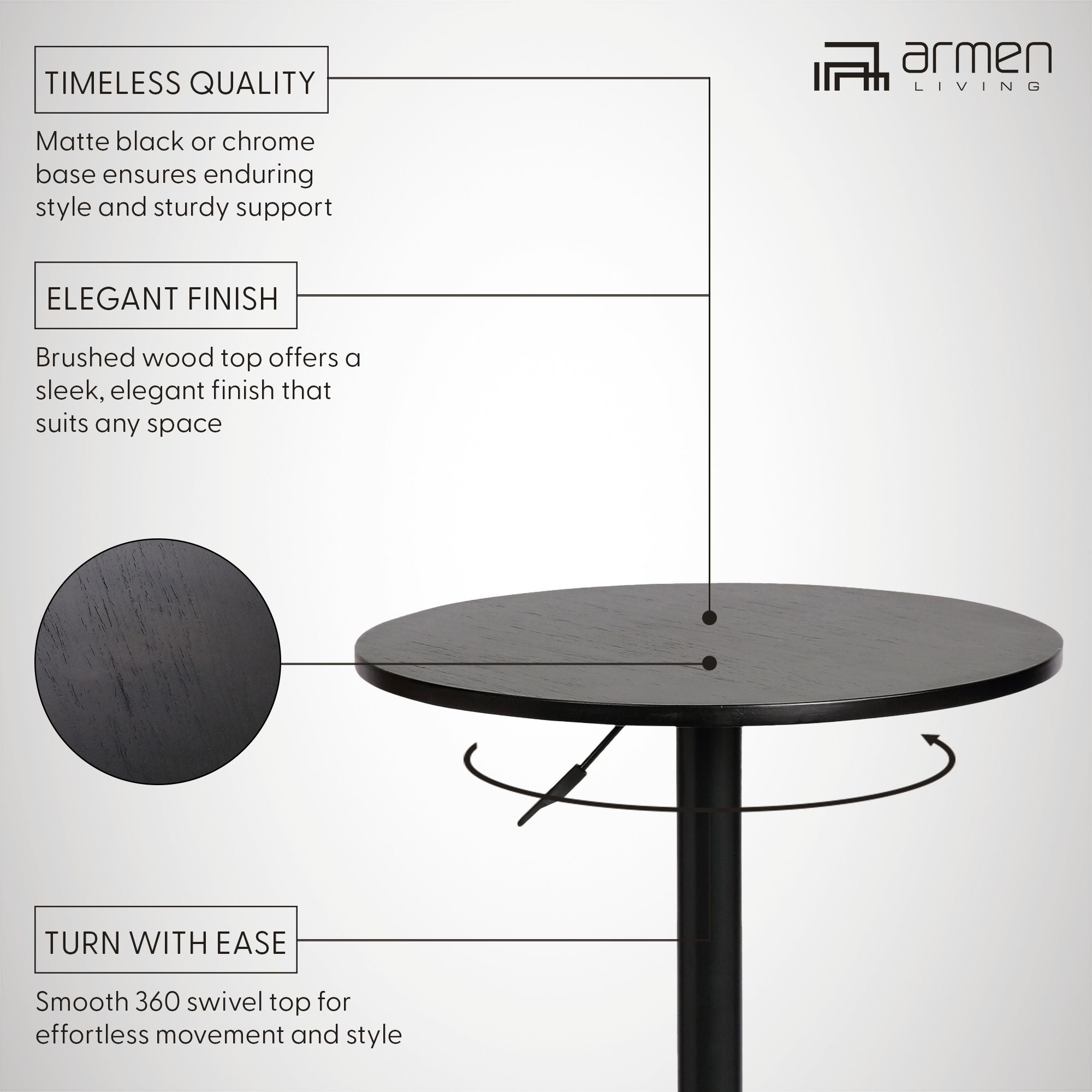 Bentley - Adjustable Pub Table