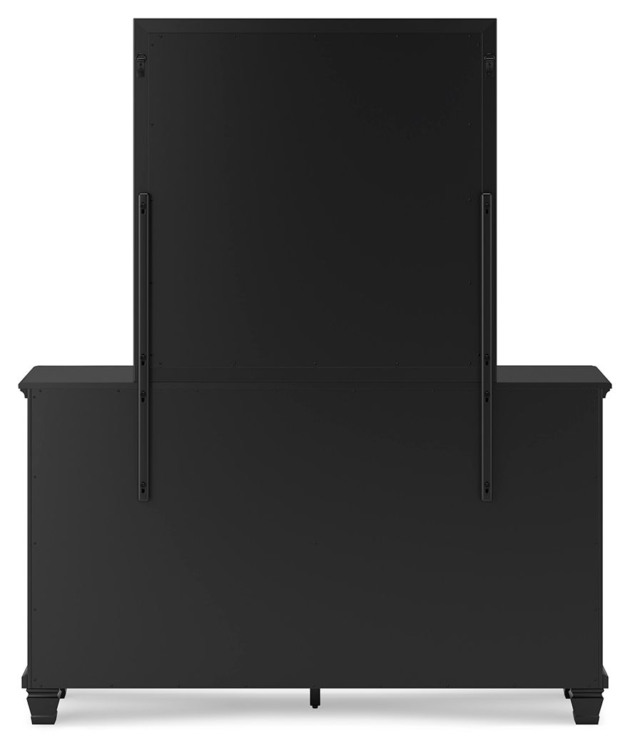 Lanolee - Dresser And Mirror - Black