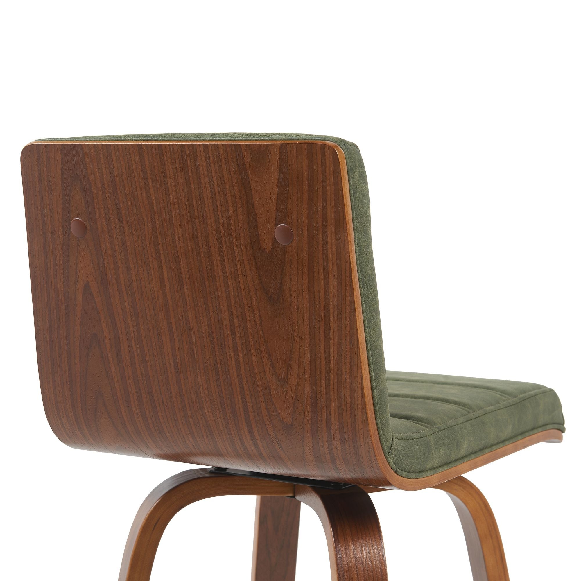 Vienna - Modern Counter Height Swivel Bar Stool - Walnut Finished Wood Frame