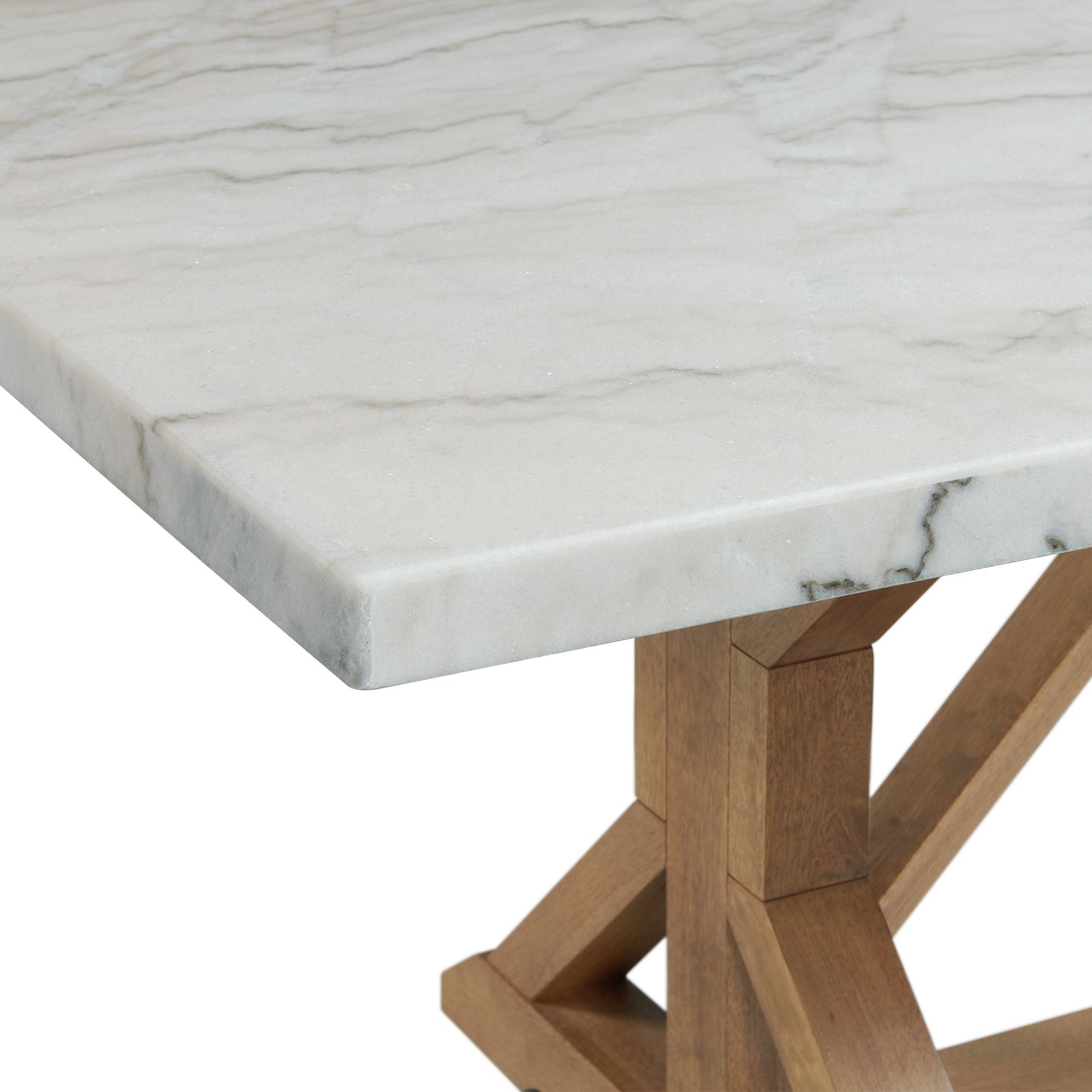 Lakeview - Marble Standard Height Rectangular Dining Table - White