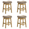 Lenon - Modern Farmhouse Wood Counter Height Kitchen Bar Stool