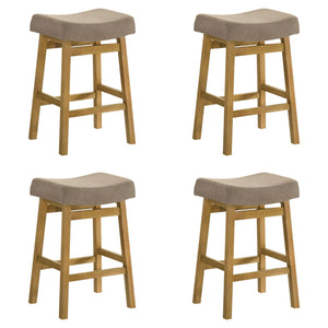 Lenon - Modern Farmhouse Wood Counter Height Kitchen Bar Stool