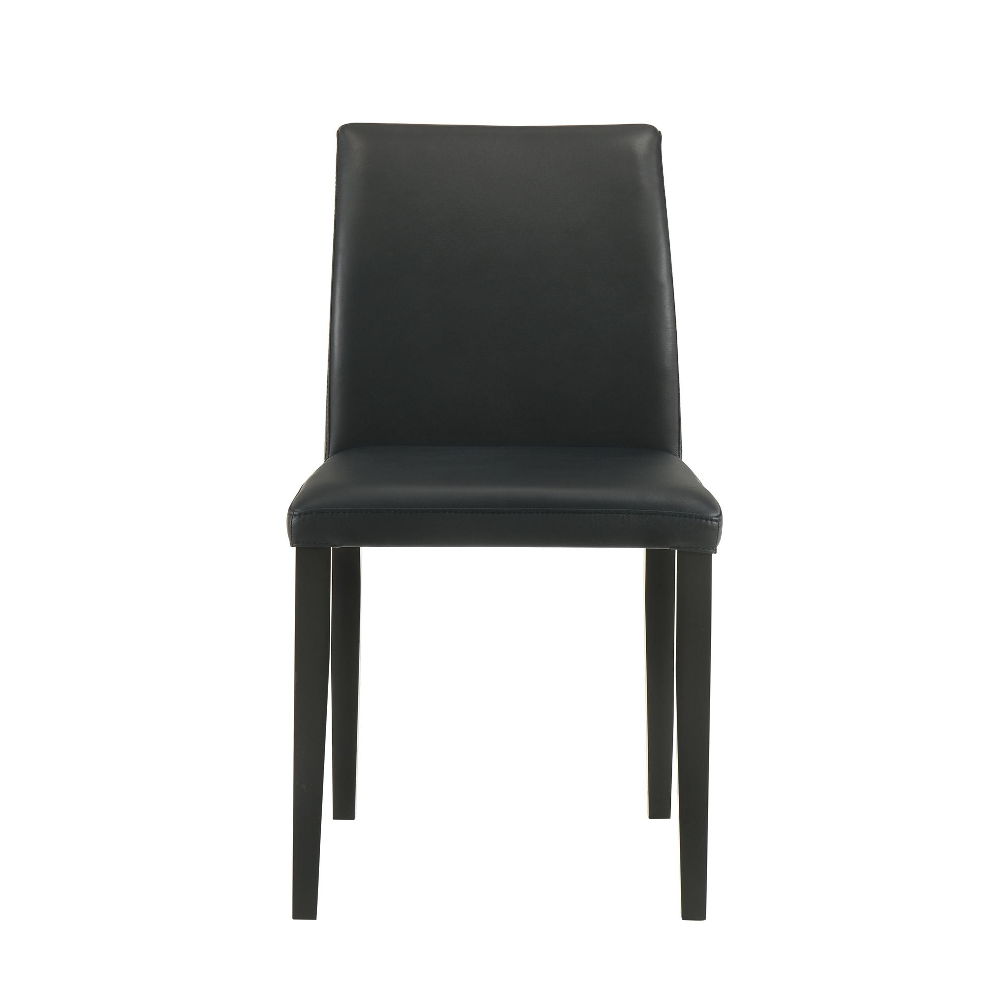 Elyza - Full Back Top Grain Leather Upholstered Wood Dining Chairs (Set of 2)